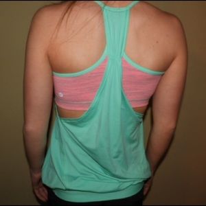 Light pink and mint green lulu lemon tank top